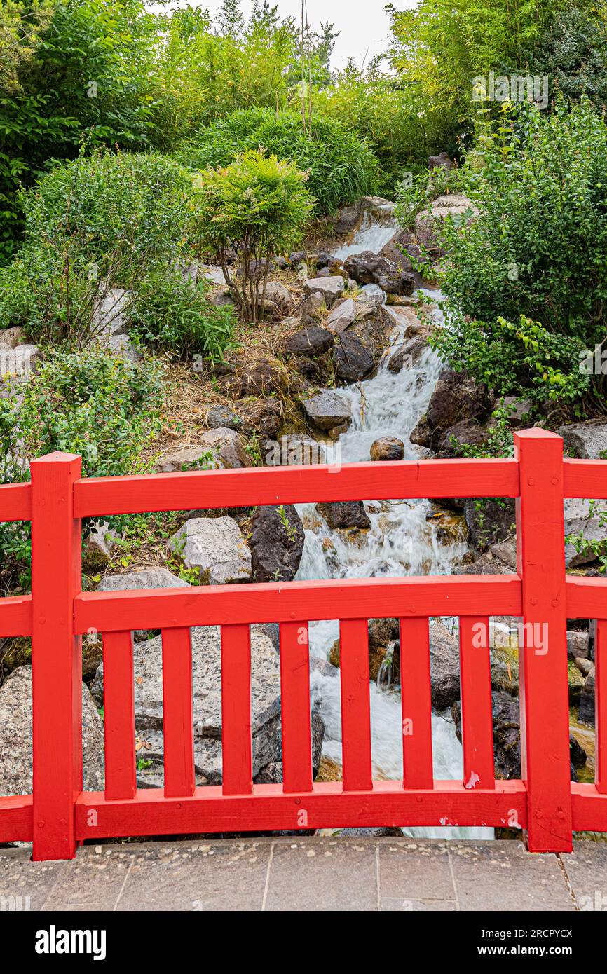 Le jardin japonais à Digione en début d'été. Il giardino giapponese a Digione all'inizio dell'estate. Foto Stock