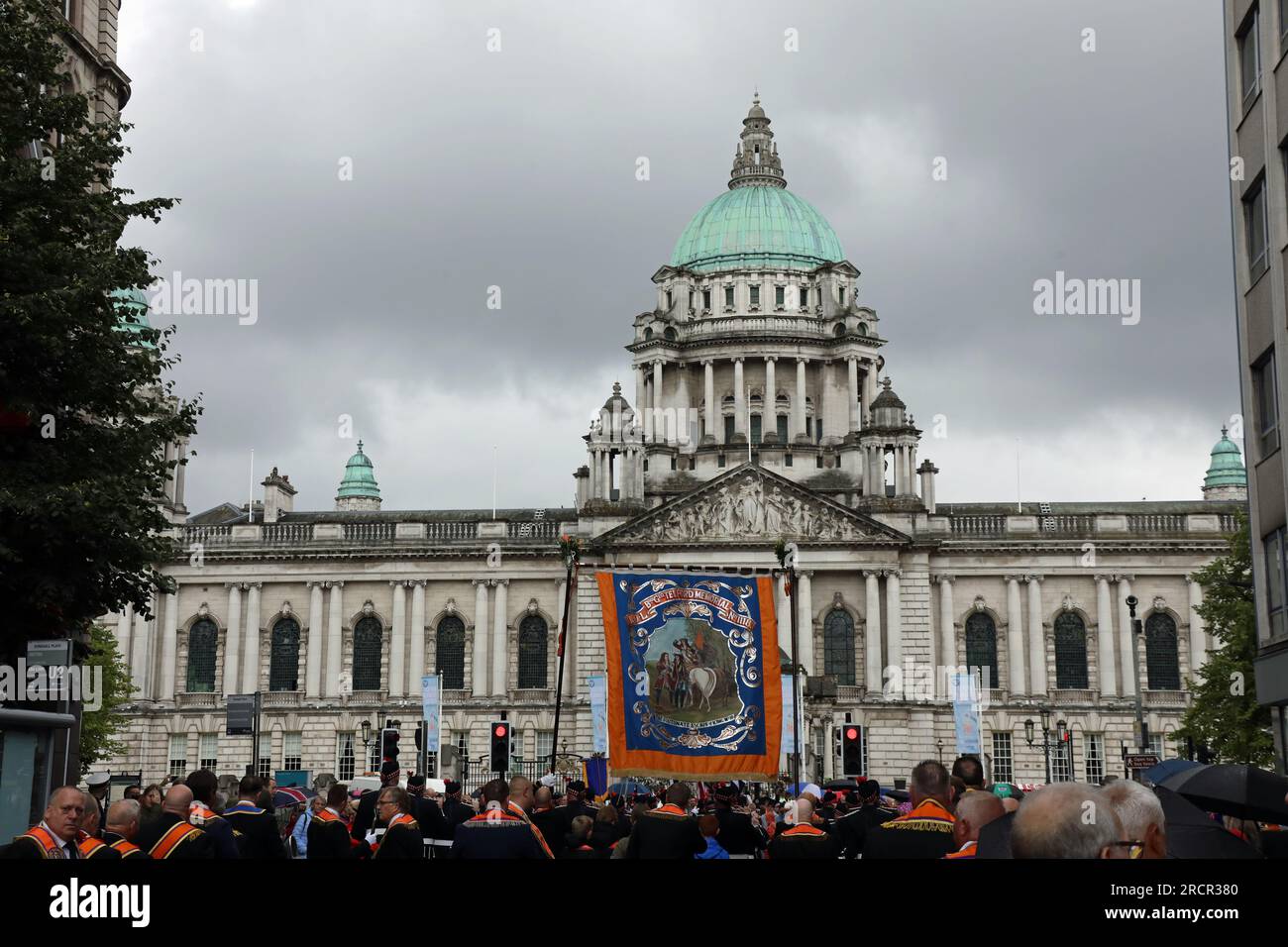 333° Orange Order Parade a Belfast Foto Stock