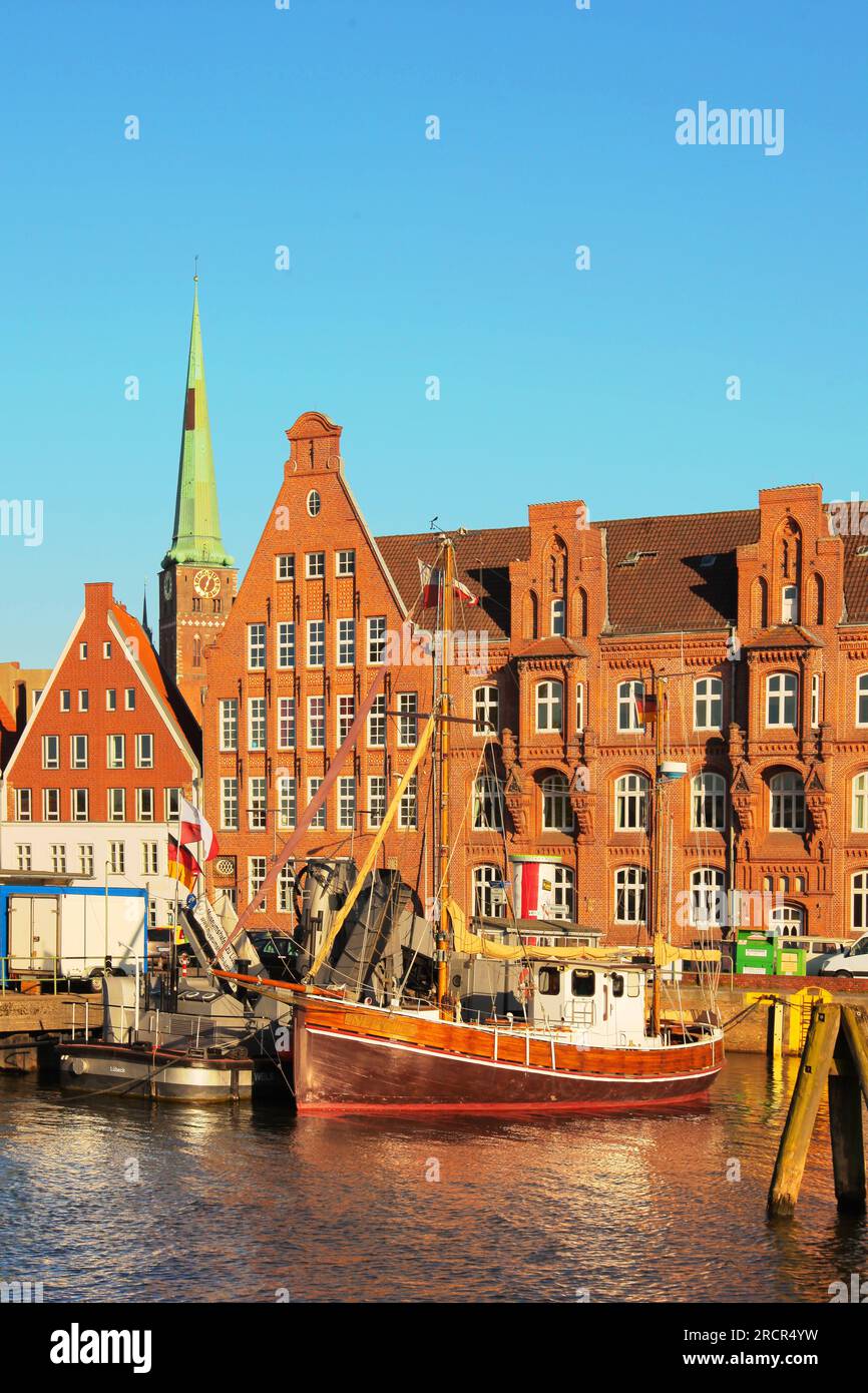 Museum Harbour, Lübeck, Schleswig-Holstein, Germania Foto Stock