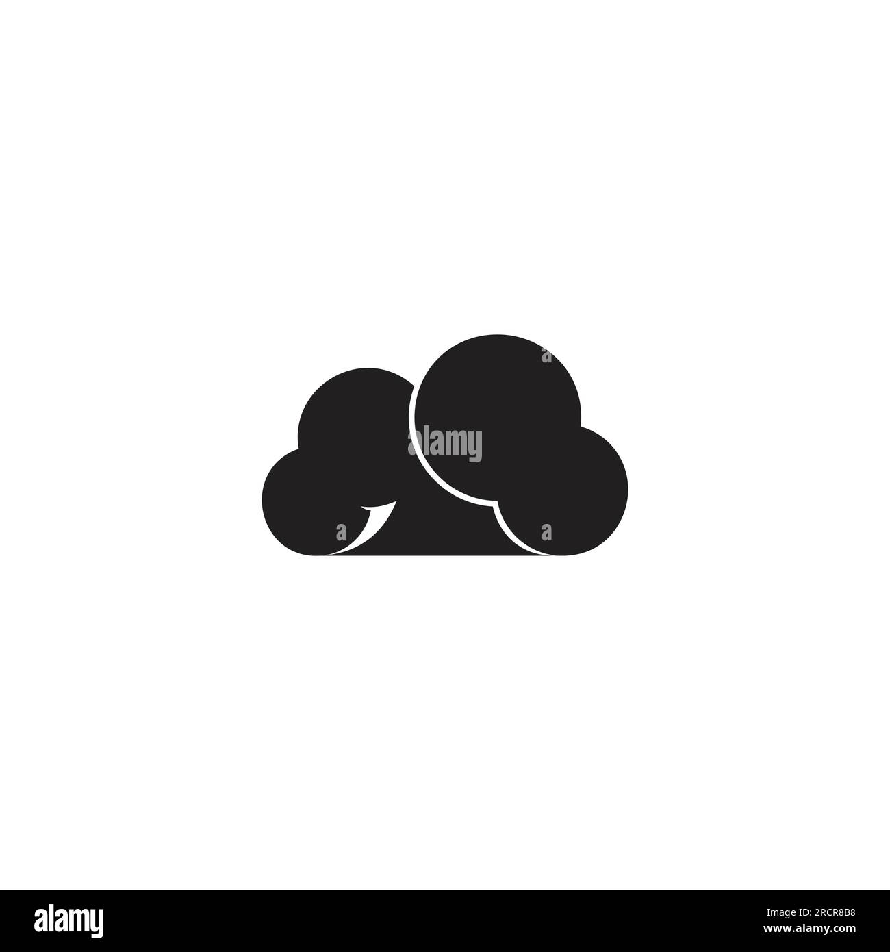 freccia nuvola icona geometrica semplice vettore Illustrazione Vettoriale