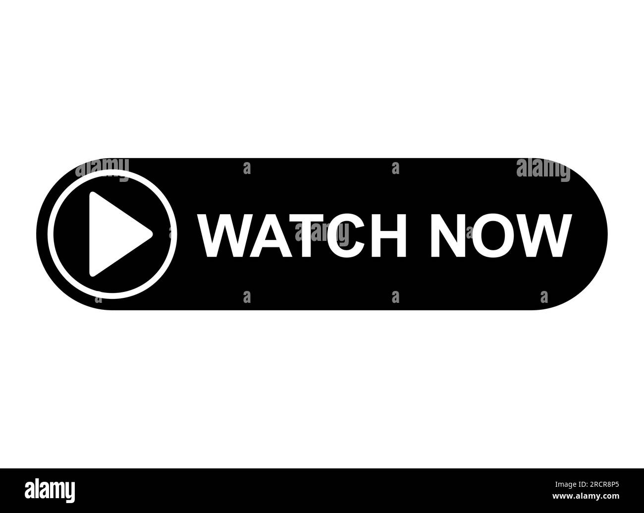 Icona Watch now, pulsante online del sito Web simbolo del lettore, riproduzione di immagini vettoriali video . Illustrazione Vettoriale