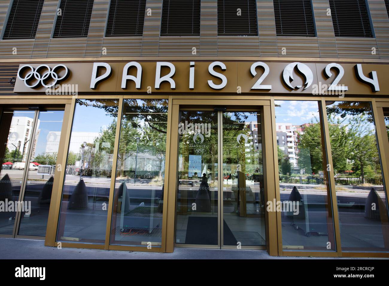 L'ufficio del Comitato organizzativo dei Giochi Olimpici di Parigi 2024. Foto Stock