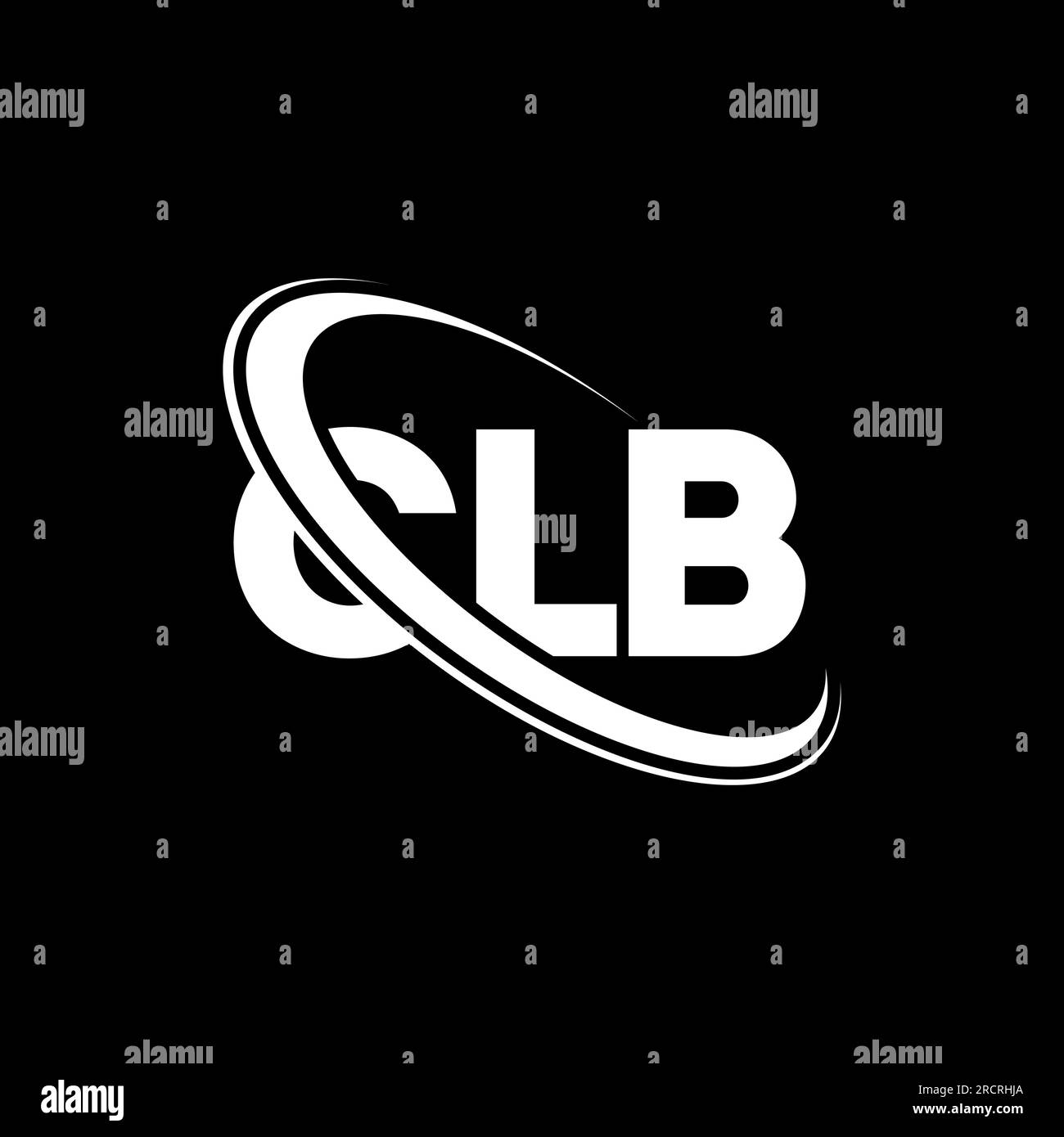 Logo CLB. Lettera CLB. Logo CLB Letter. Iniziali logo CLB associato a un logo con cerchio e monogramma maiuscolo. Tipografia CLB per la tecnologia e le attività commerciali Illustrazione Vettoriale