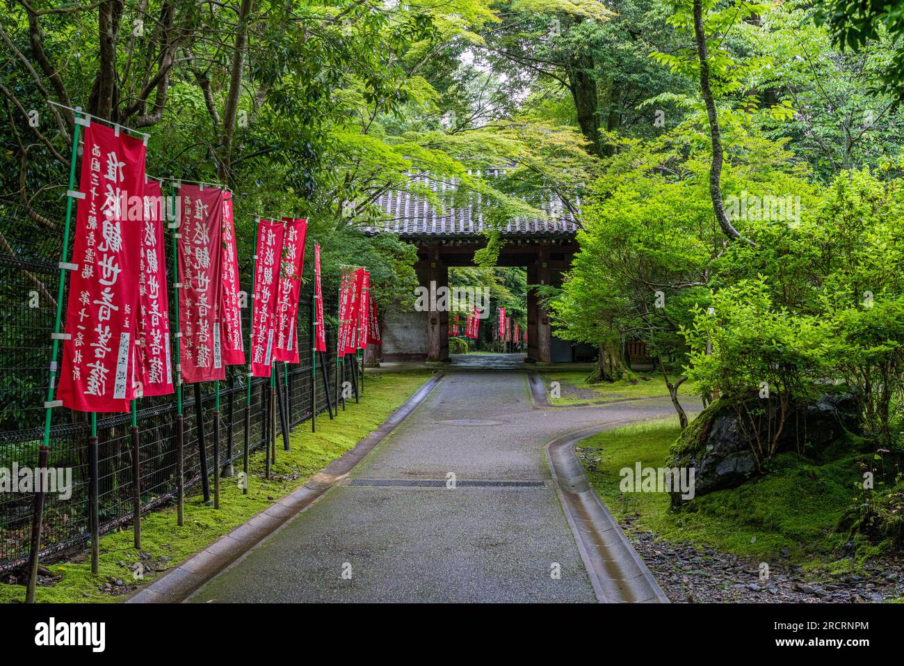 Lo splendido tempio Daigo-ji e il suo giardino durante la stagione estiva. Kyoto, Giappone. Foto Stock