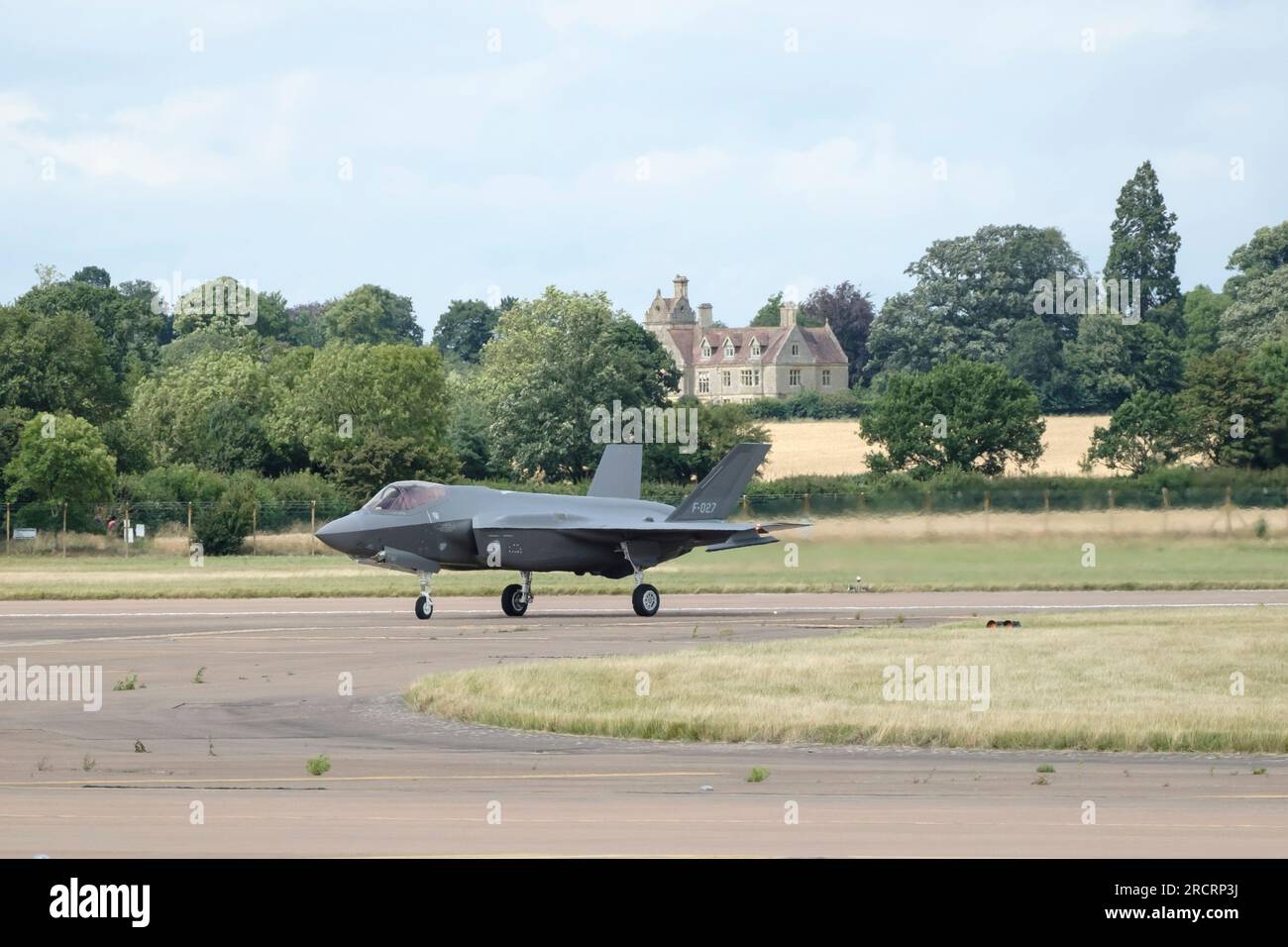 Royal Netherlands Air Foirc F-35A Lightning II arriva al Fairford Internalional Air Tattoo del 2023 Foto Stock