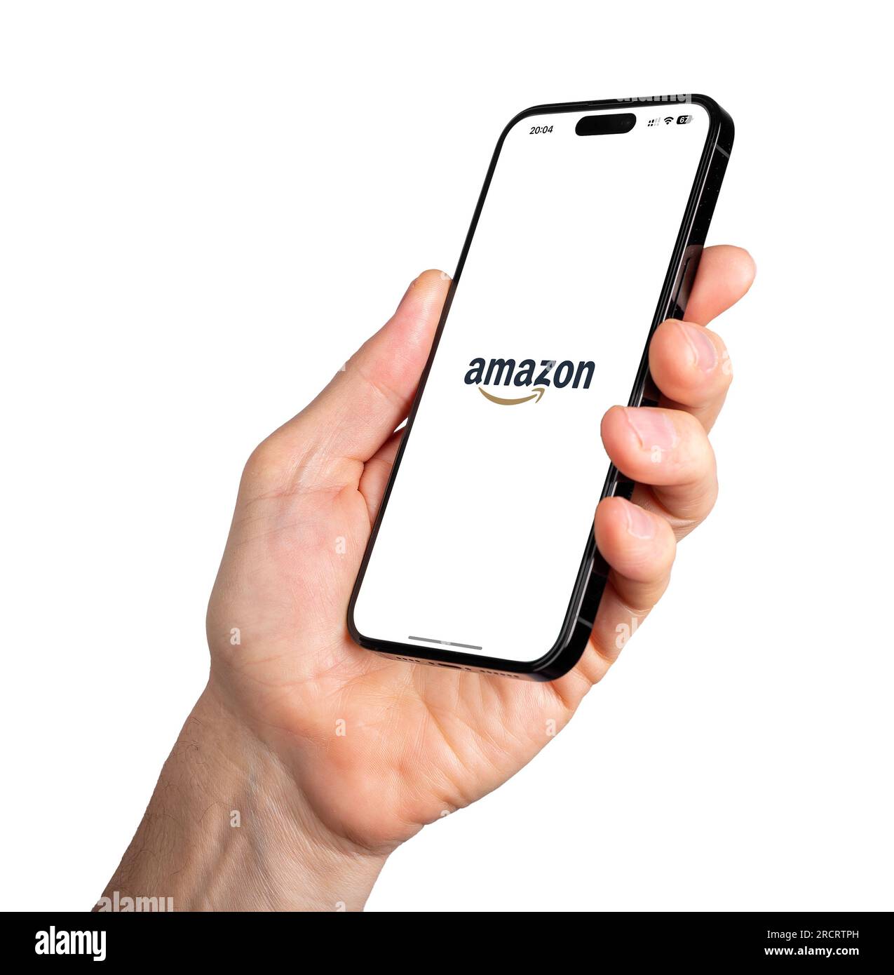 Berlino Germania 07 luglio 2023 App Amazon sullo schermo del telefono cellulare. Foto Stock