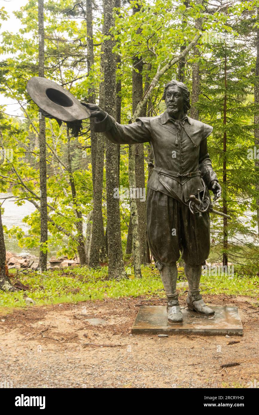 Saint Croix Island, sito storico internazionale a Calais, Maine Foto Stock