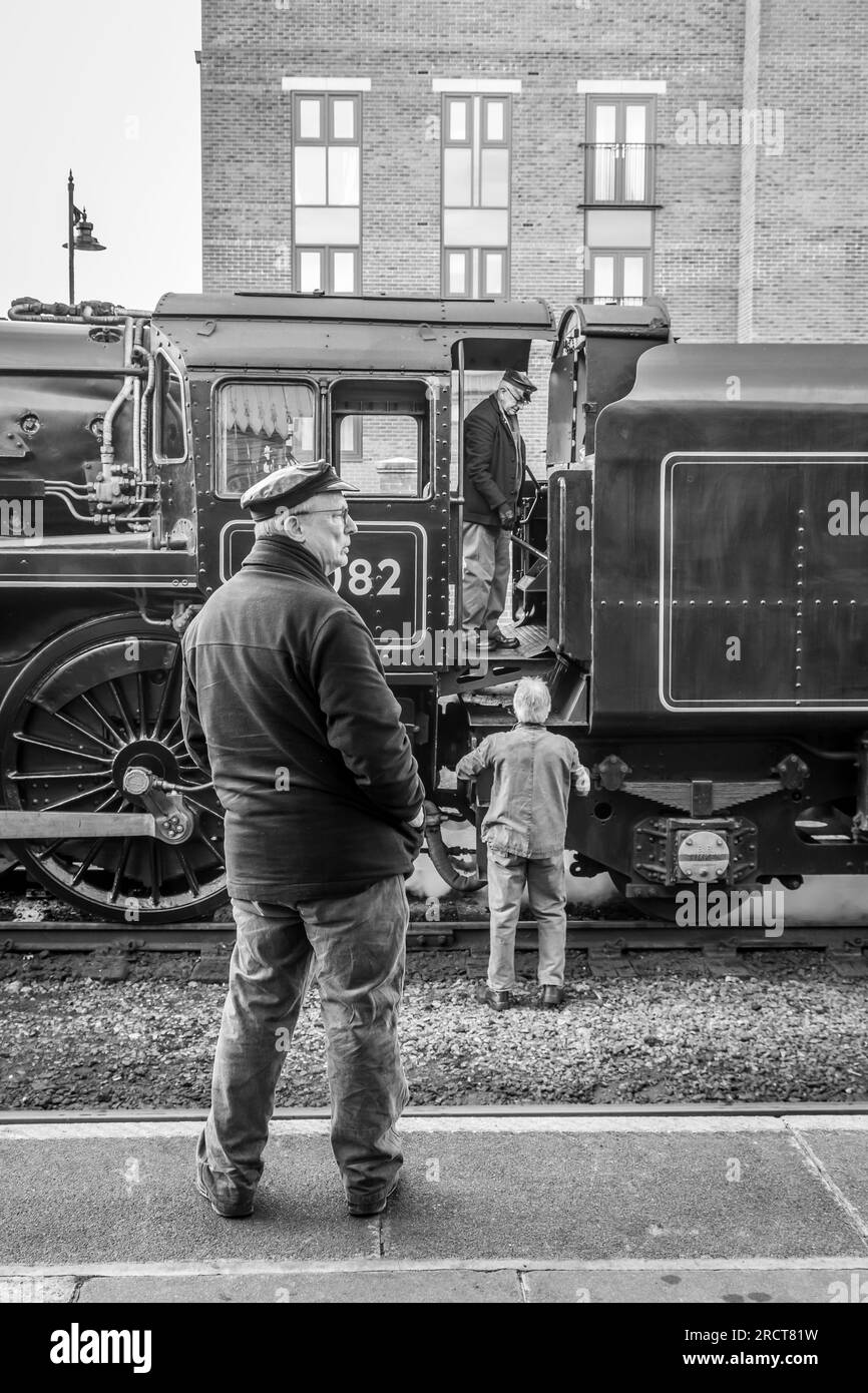 BR 'Class 5' 4-6-0 No. 73082 'Camelot', Loughborough, Great Central Railway, Leicestershire Foto Stock
