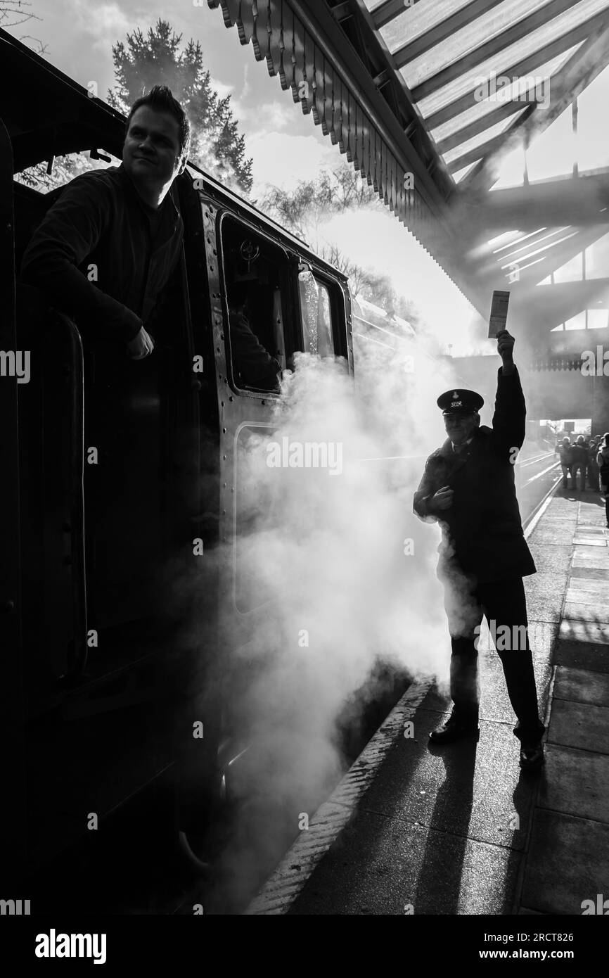 BR 'Class 5' 4-6-0 No. 73156, Loughborough, Great Central Railway, Leicestershire Foto Stock