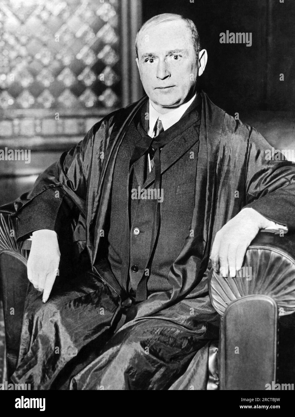 Philadelphia, Pennsylvania: 15 aprile 1924. Il giudice Monaghan che presiederà il processo a Harry scongelare per l'omicidio dell'architetto Stanford White per la sua relazione con Evelyn Nesbit. Foto Stock
