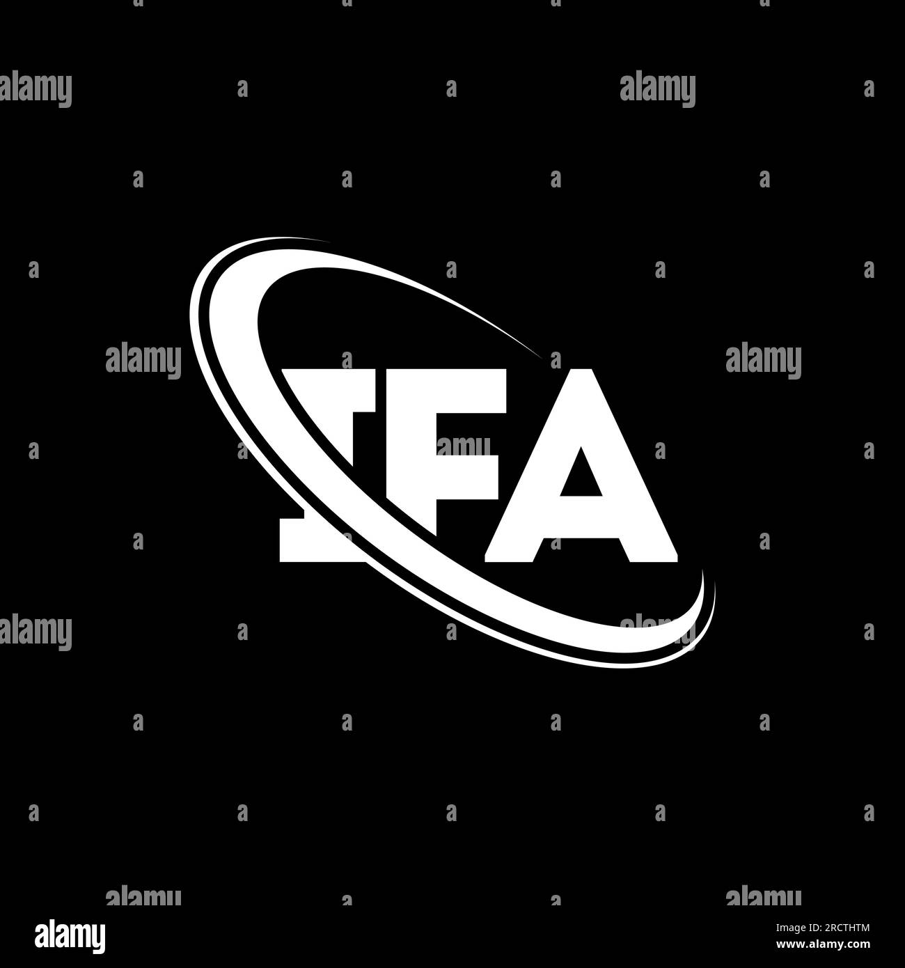 Logo IFA. Lettera IFA. Logo IFA Letter. Iniziali logo IFA associato a un logo con cerchio e monogramma maiuscolo. Tipografia IFA per tecnologia, attività commerciali Illustrazione Vettoriale