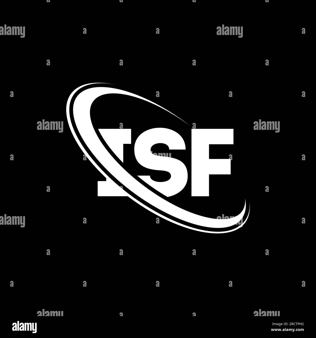 Logo ISF. Lettera ISF. Logo ISF Letter. Iniziali logo ISF associato a un cerchio e un monogramma maiuscolo. Tipografia ISF per tecnologia, affari Illustrazione Vettoriale