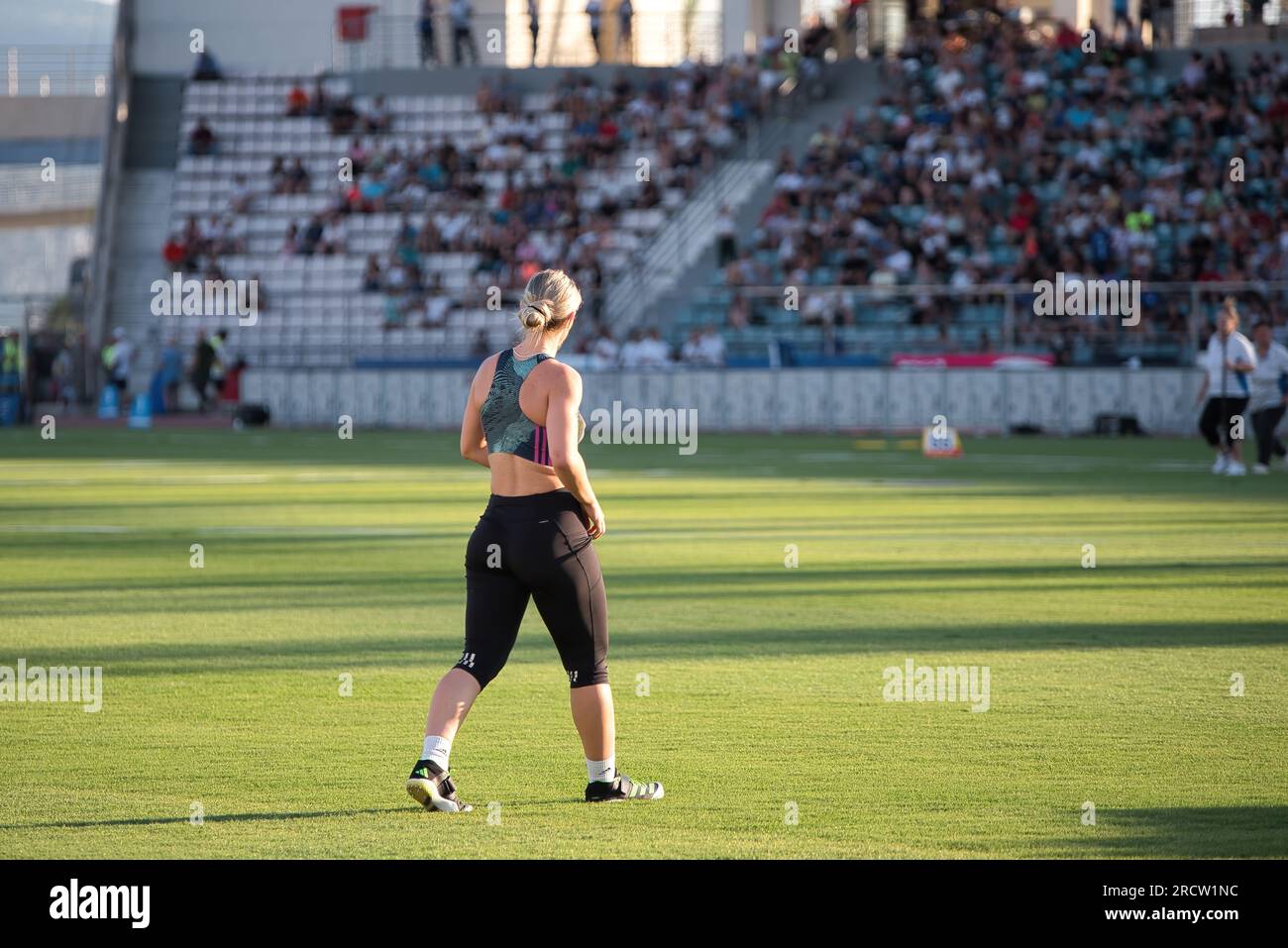 La campionessa europea di giavellotto del 2023, Elina Tzengko, Volos, Grecia. 8 luglio 2023 Foto Stock