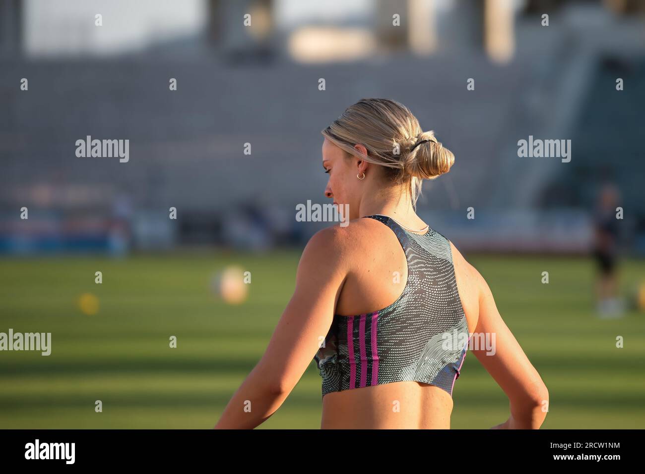 La campionessa europea di giavellotto del 2023, Elina Tzengko, Volos, Grecia. 8 luglio 2023 Foto Stock