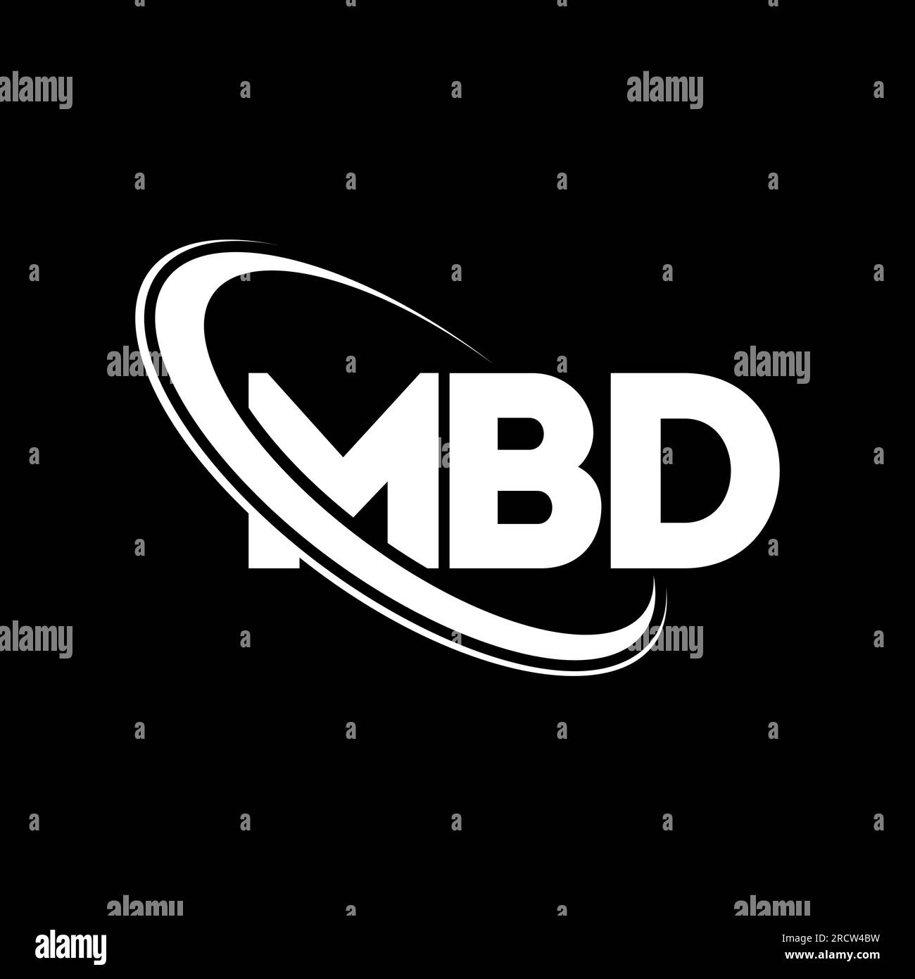 Logo MBD. Lettera MBD. Logo MBD Letter. Iniziali logo MBD con cerchio e monogramma maiuscolo. Tipografia MBD per tecnologia, attività commerciali Illustrazione Vettoriale