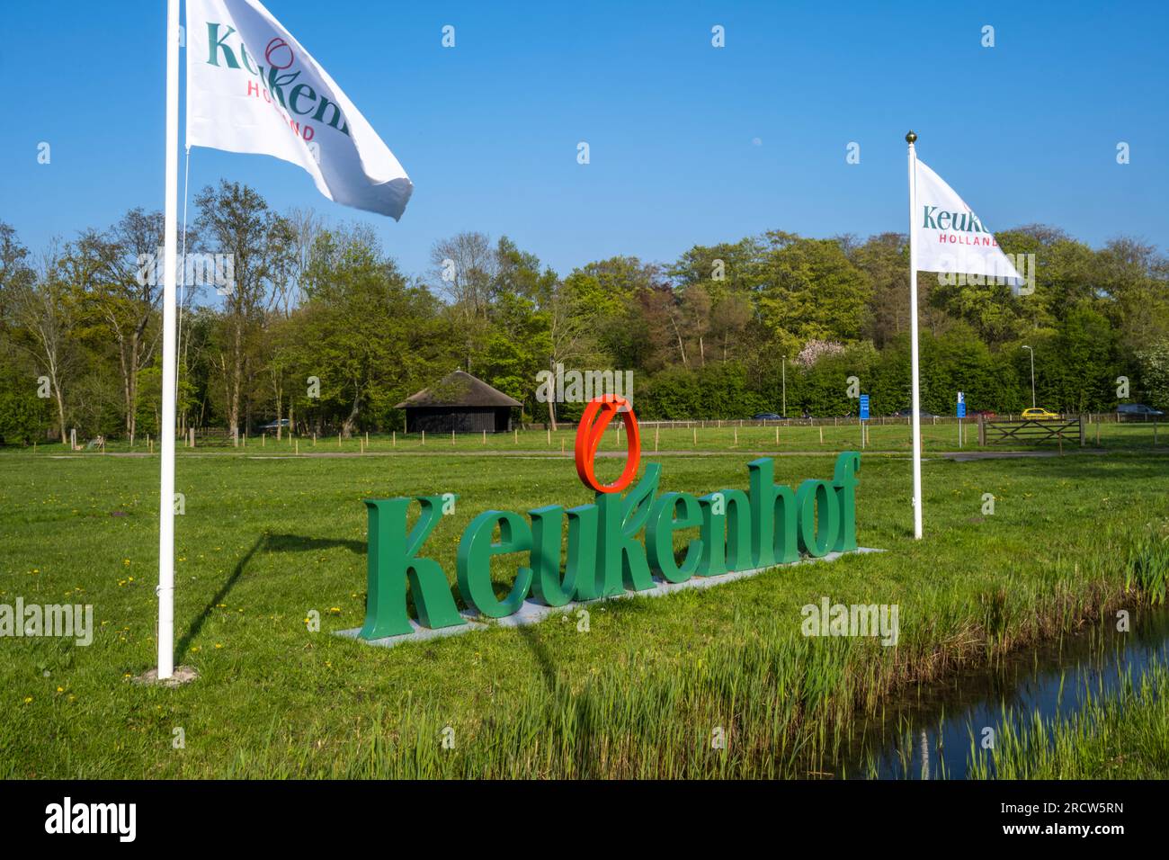 Cartello d'ingresso ai Giardini Keukenhof Foto Stock