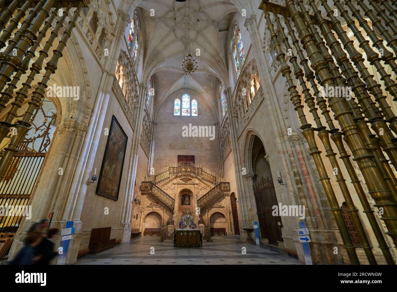 Famosa Scala d'Oro presso la Cattedrale di Burgos Foto Stock
