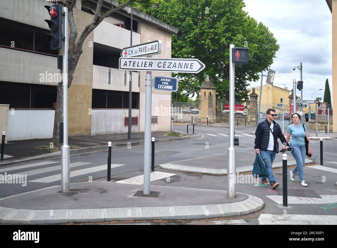 Percorso per Cezannes Studio ad Aix-en-Provence, Francia Foto Stock