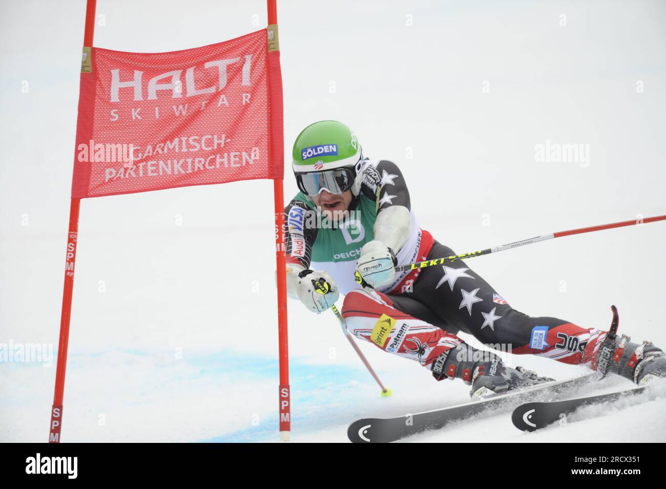 MILLER Bode USA Aktion Riesenslalom der Herren AM 18.2.2011 Ski Alpin Weltmeisterschaft vom 7.-20.2. 2011 a Garmisch - Partenkirchen Partenkirchen Foto Stock