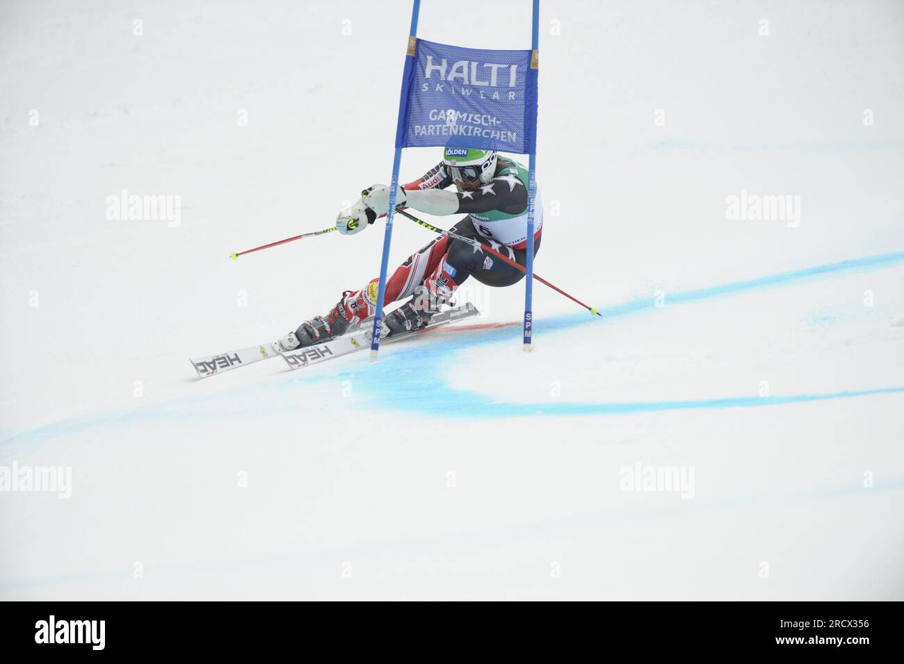 MILLER Bode USA Aktion Riesenslalom der Herren AM 18.2.2011 Ski Alpin Weltmeisterschaft vom 7.-20.2. 2011 a Garmisch - Partenkirchen Partenkirchen Foto Stock