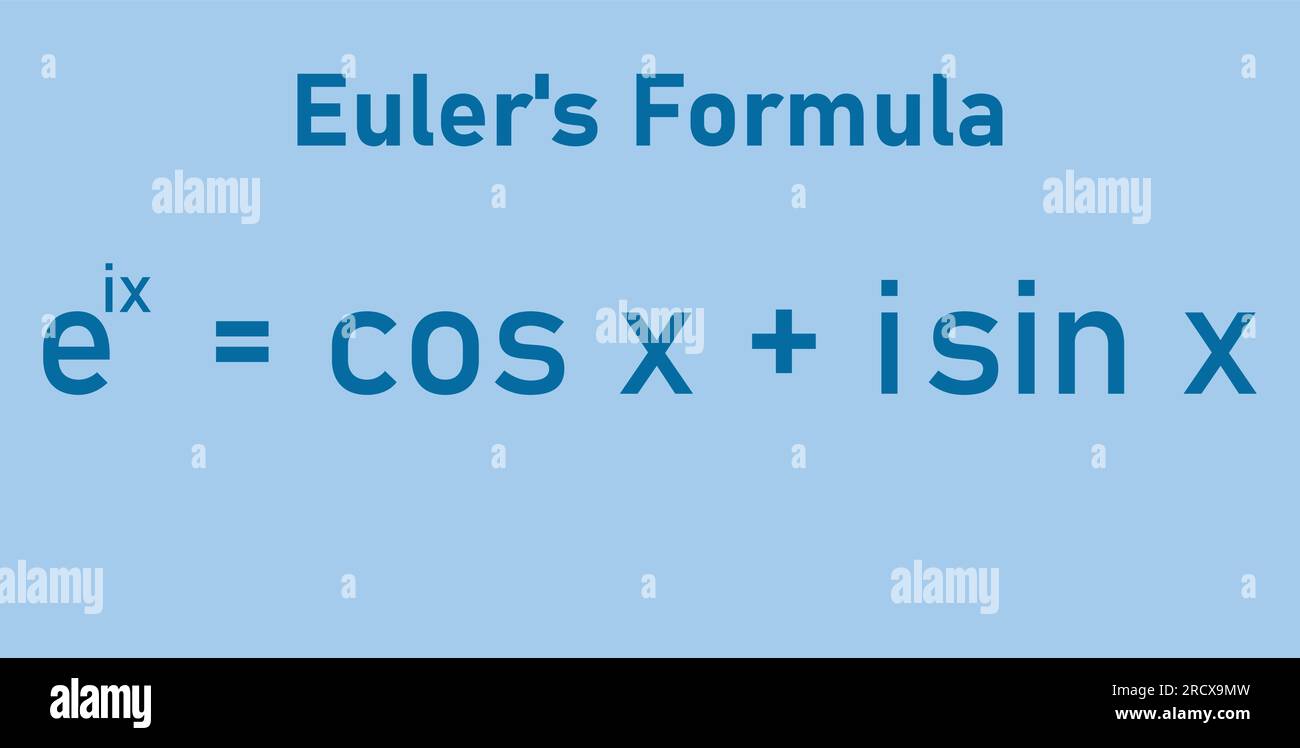 La formula di Eulero nel vettore matematico Illustrazione Vettoriale
