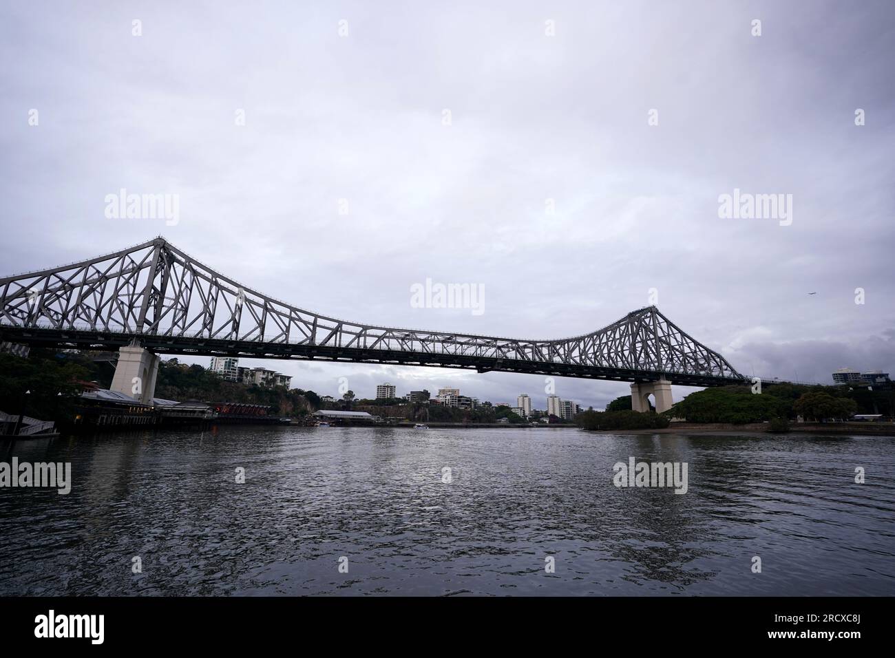 Story Bridge a Brisbane, in Australia, in vista della Coppa del mondo femminile FIFA 2023 che inizia il 20 luglio, ospitata congiuntamente da Australia e nuova Zelanda. Data immagine: Lunedì 17 luglio 2023. Guarda la storia della PA SOCCER World Cup Women. Il credito fotografico dovrebbe essere: Zac Goodwin/PA Wire. RESTRIZIONI: L'uso è soggetto a restrizioni. Solo per uso editoriale, nessun uso commerciale senza previo consenso del titolare dei diritti. Foto Stock