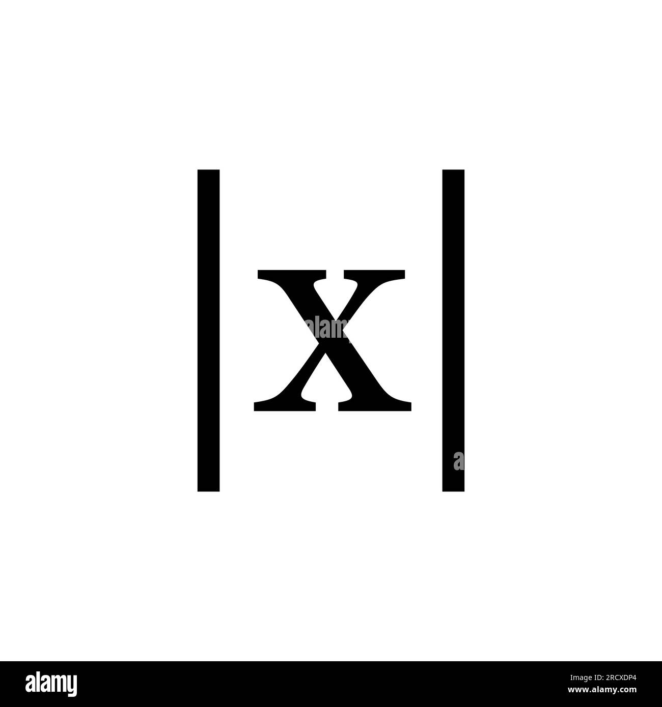 Valore assoluto del numero reale. Equazioni del valore assoluto di x in matematica. Illustrazione Vettoriale