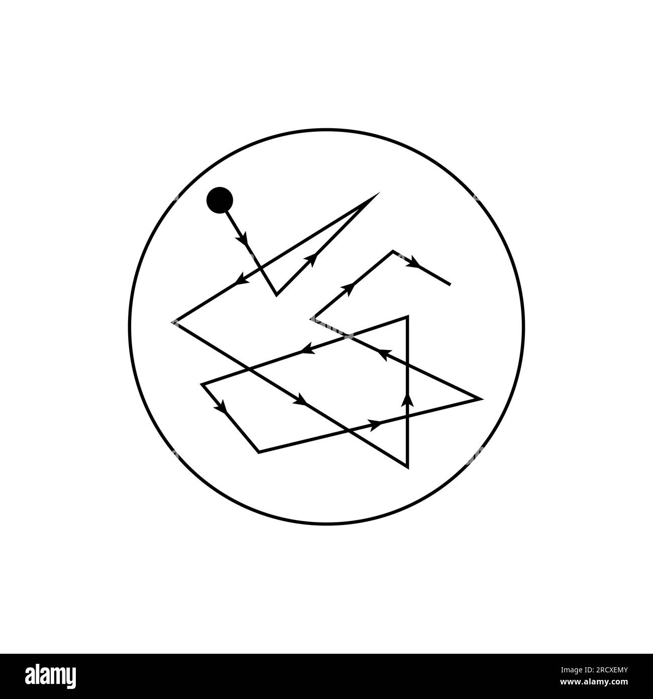 Brownian Motion o Pedesis Vector Illustration. Illustrazione Vettoriale
