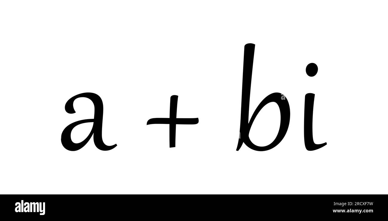 Parti di numeri complessi in matematica. parte immaginaria e parte reale. i numeri complessi formano standard in matematica. Illustrazione Vettoriale