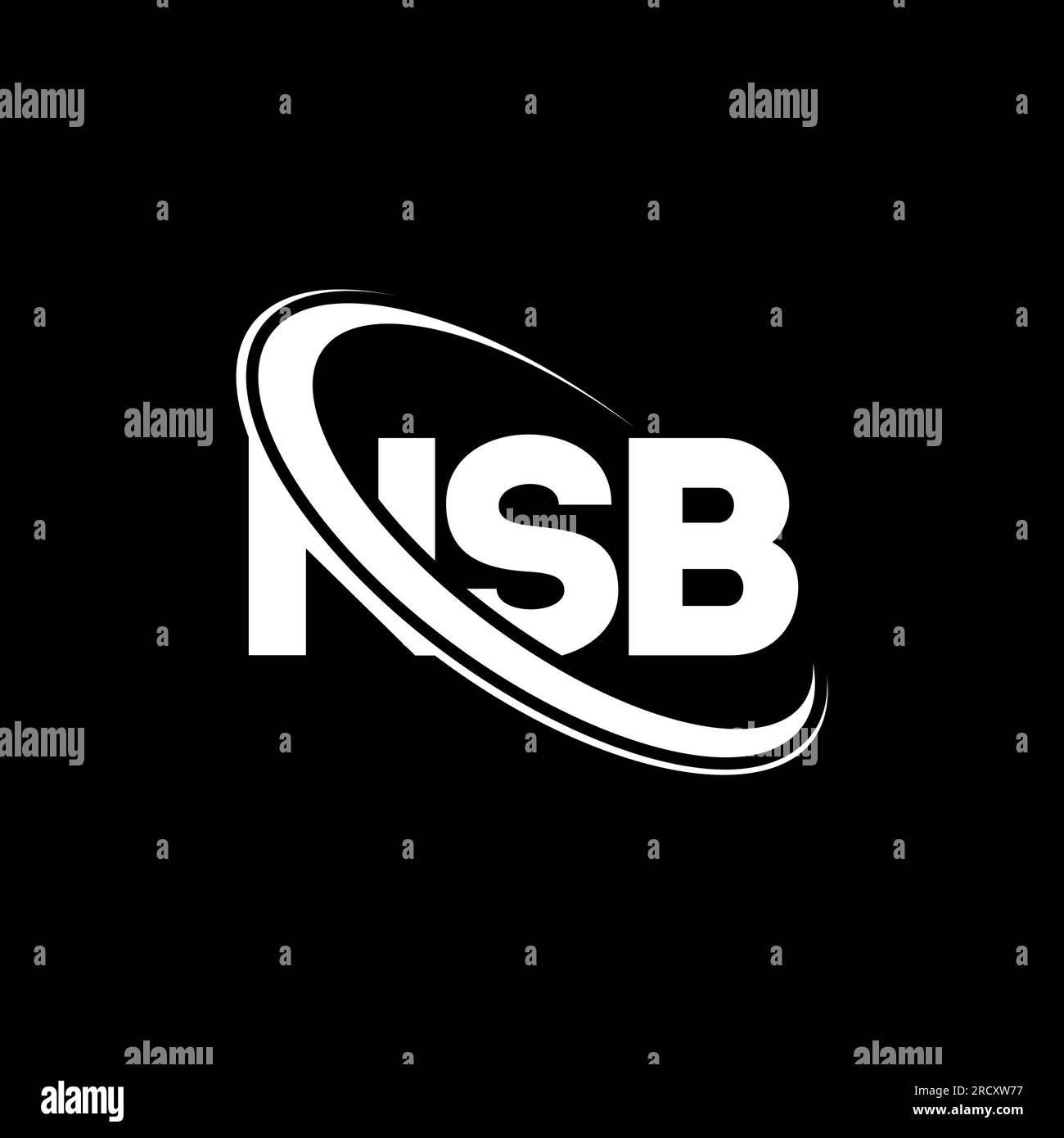 Logo NSB. Lettera NSB. Logo NSB Letter. Logo NSB con logo circolare e monogramma maiuscolo. Tipografia NSB per tecnologia, attività commerciali Illustrazione Vettoriale