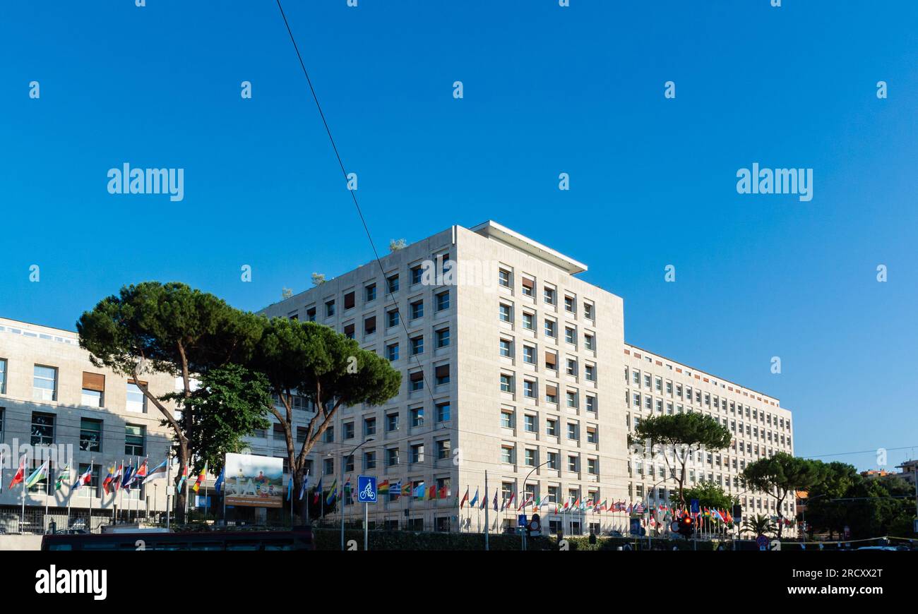 Roma, Lazio, Italia, United Nation FAO, Organizzazione delle Nazioni Unite per l'alimentazione e l'agricoltura, Organizzazione delle Nazioni Unite per l'alimentazione e l'agricoltura. Foto Stock