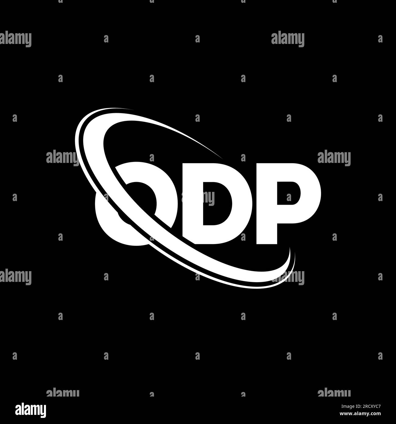 Logo ODP. Lettera ODP. Logo ODP Letter. Logo ODP con logo circolare e monogramma maiuscolo. Tipografia ODP per tecnologia, attività commerciali Illustrazione Vettoriale