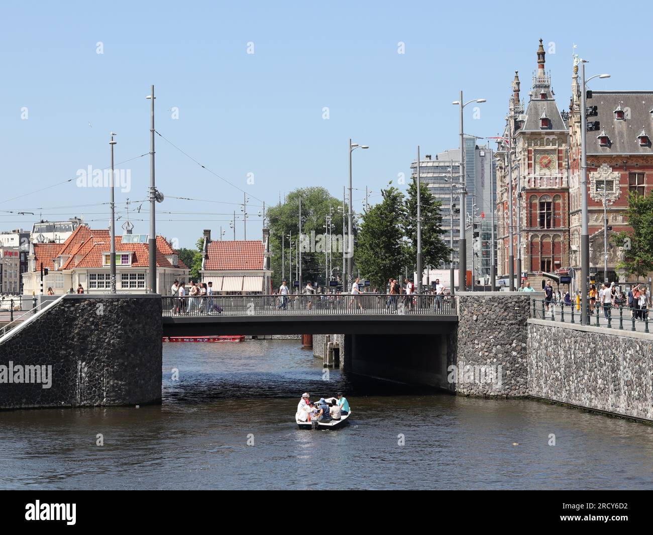 Stazione centrale di Amsterdam, Paesi Bassi Foto Stock