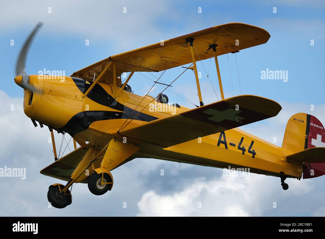 Il Bücker Bü 131 Jungmann è un aereo da addestramento di base tedesco degli anni '1930, utilizzato dalla Luftwaffe durante la seconda guerra mondiale Foto Stock