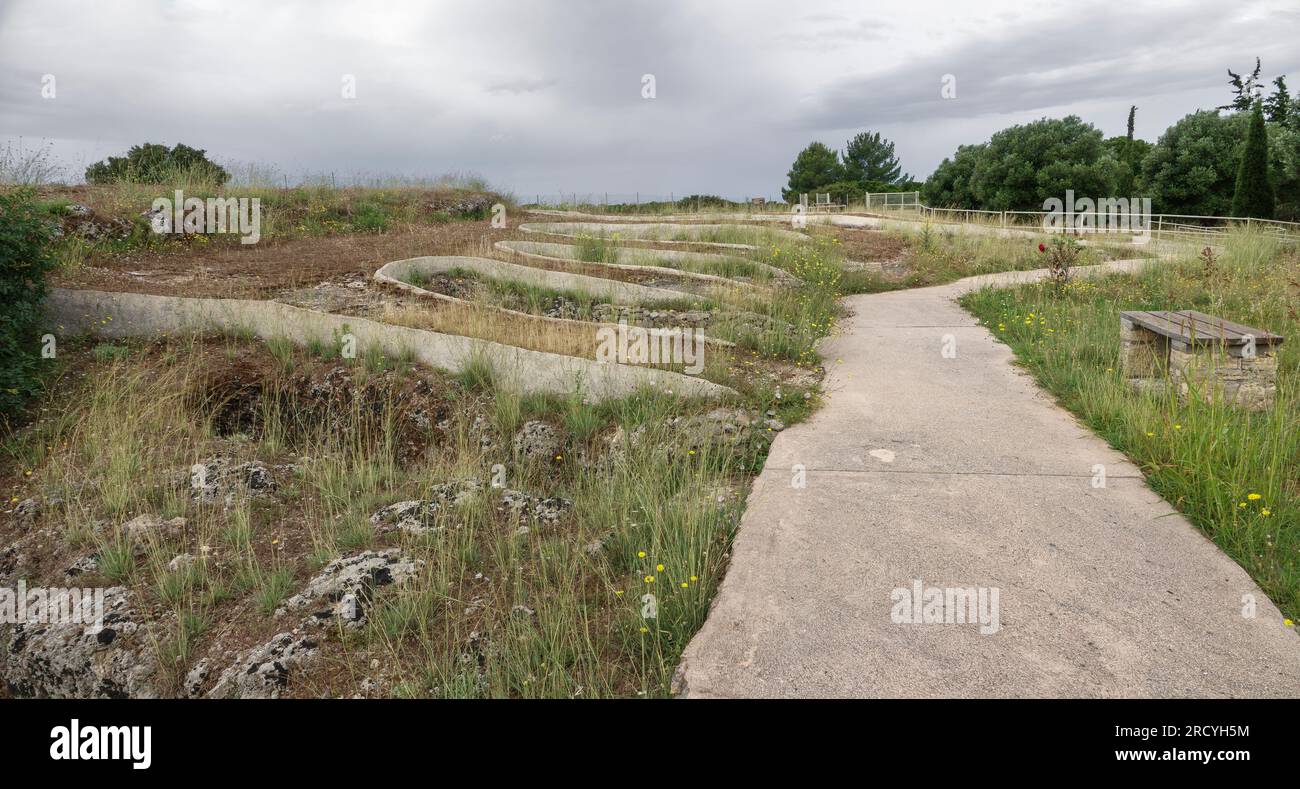 Cimitero miceneo di Mazarakata, Cefalonia, Grecia Foto Stock