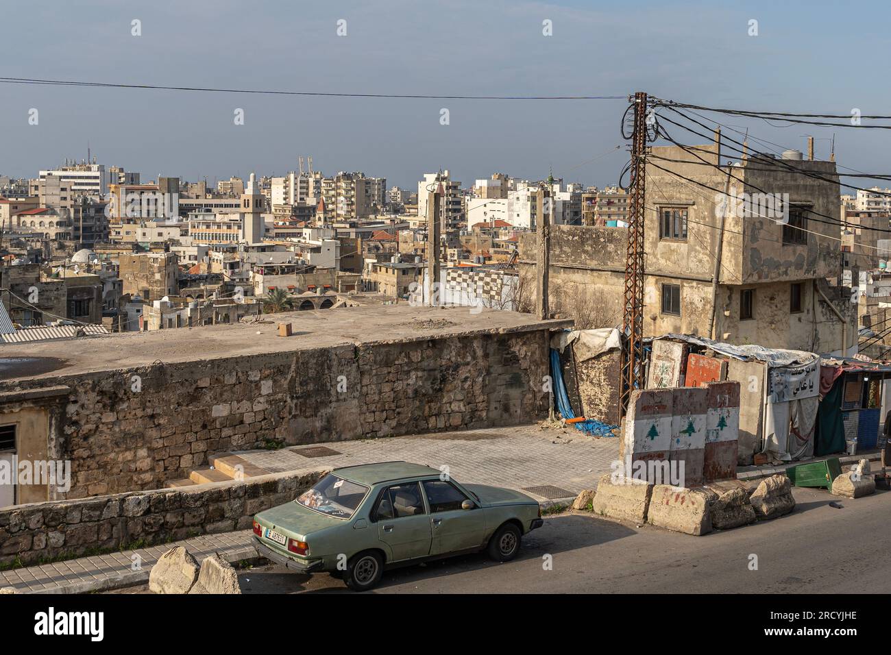 Vista di Tripoli, la seconda città più grande in Libano Foto Stock