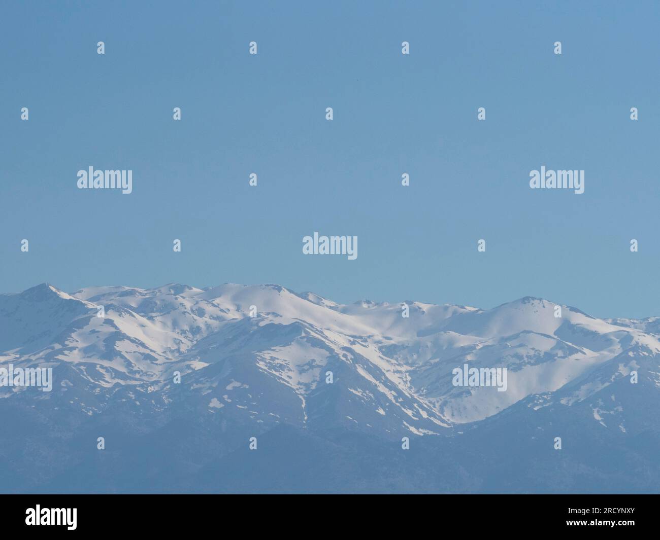 Paesaggio che mostra la catena montuosa bianca vicino a Chania, Creta occidentale Foto Stock