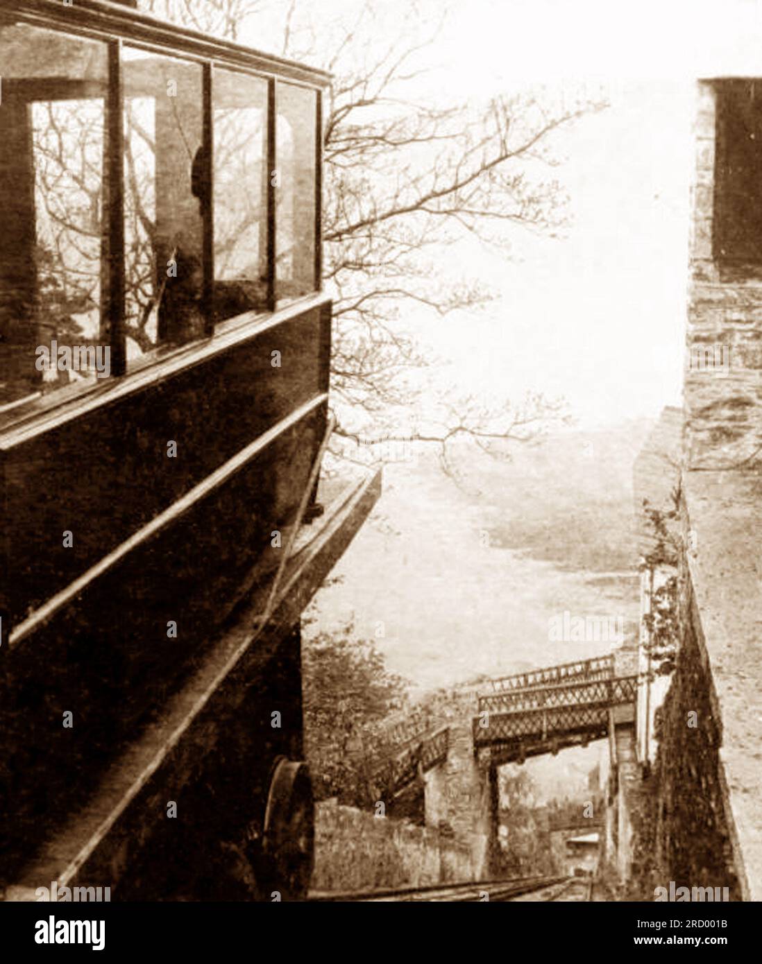 Lynton and Lynmouth Cliff Railway, periodo vittoriano Foto Stock