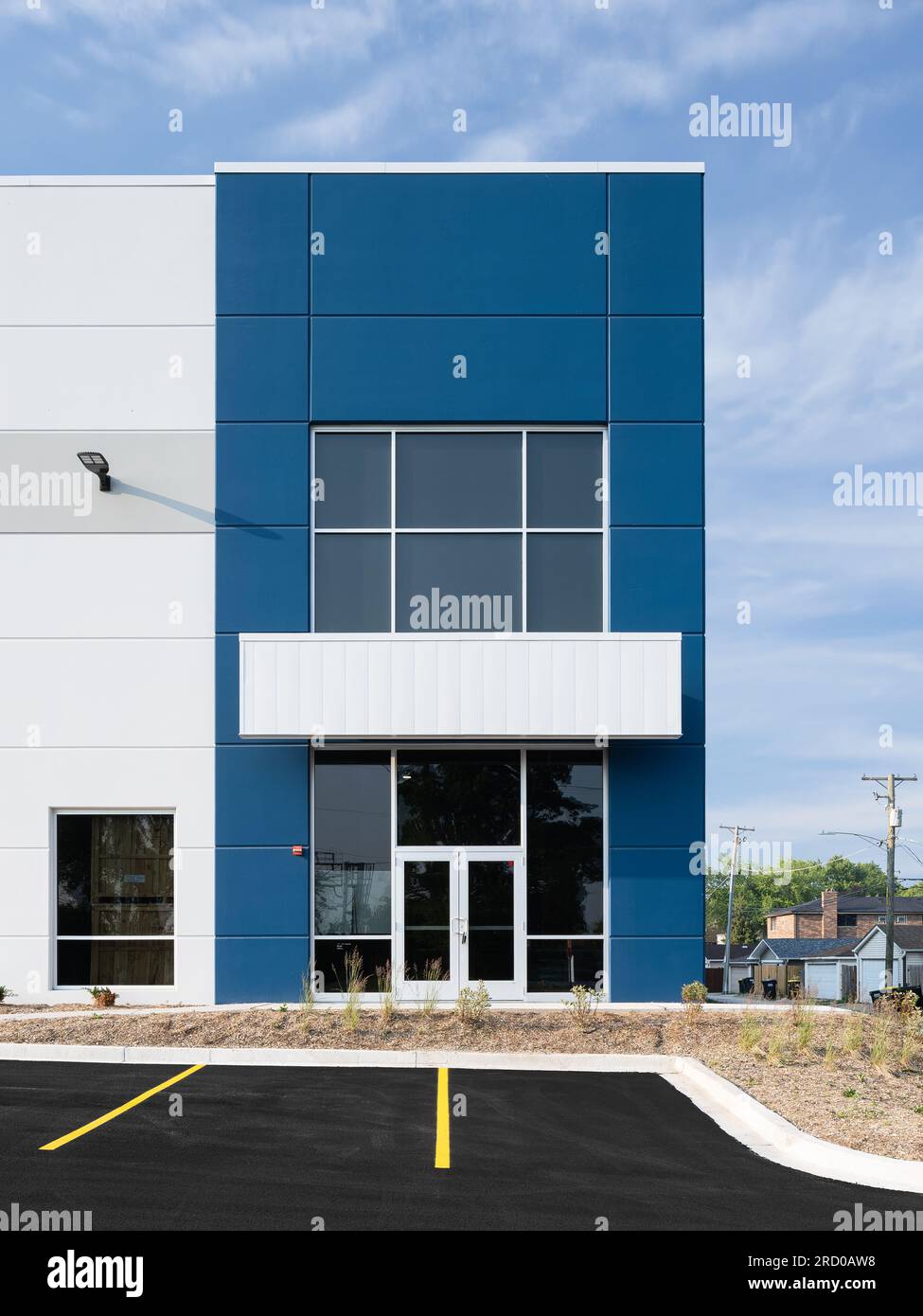 Edificio di nuova costruzione per magazzini Foto Stock