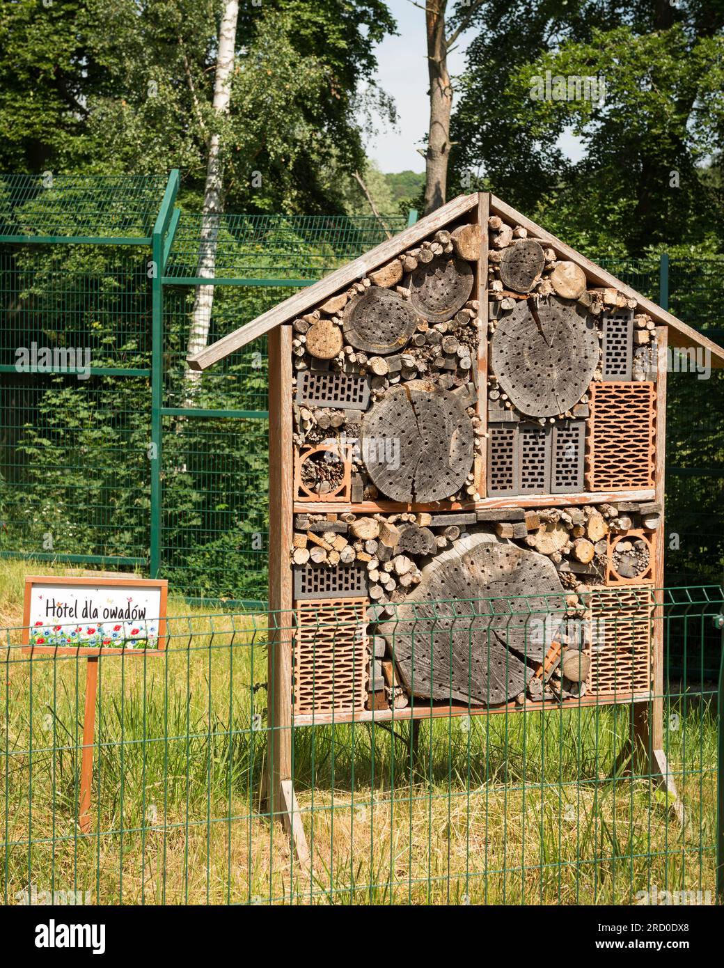 Hotel e protezione dell'habitat dello zoo di Danzica, Oliwa, Danzica, Polonia, Europa, UE Foto Stock