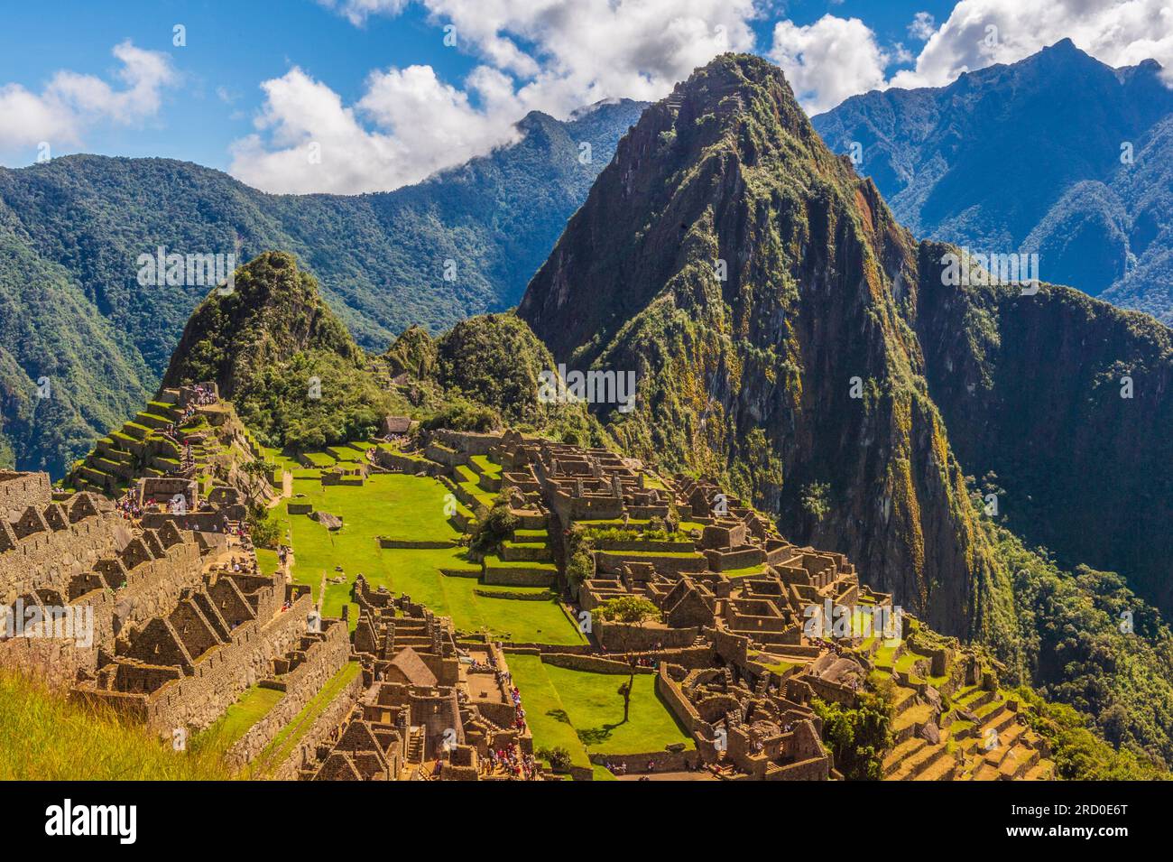 Rovine di Machu Picchu in Perù. Foto Stock