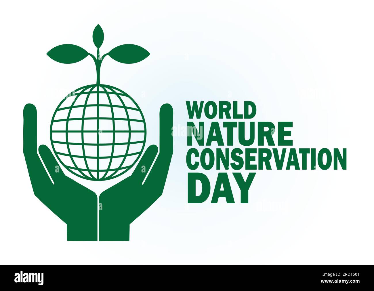 Giornata mondiale della conservazione della natura. Concetto di vacanza. Modello per sfondo, banner, scheda, poster con iscrizione di testo. Illustrazione vettoriale Illustrazione Vettoriale