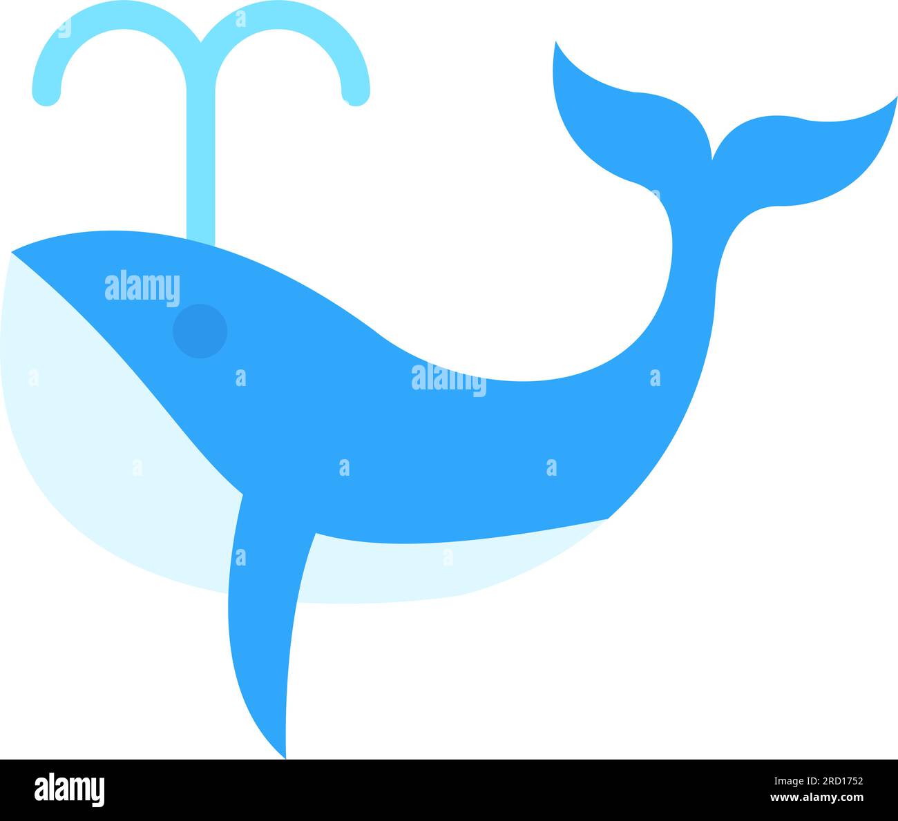 Immagine icona balena. Illustrazione Vettoriale