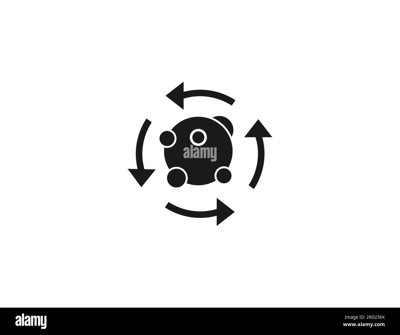 Metabolismo, icona processo. Illustrazione vettoriale. Illustrazione Vettoriale