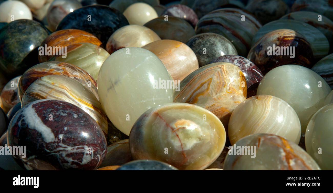 uovo di marmo Foto Stock