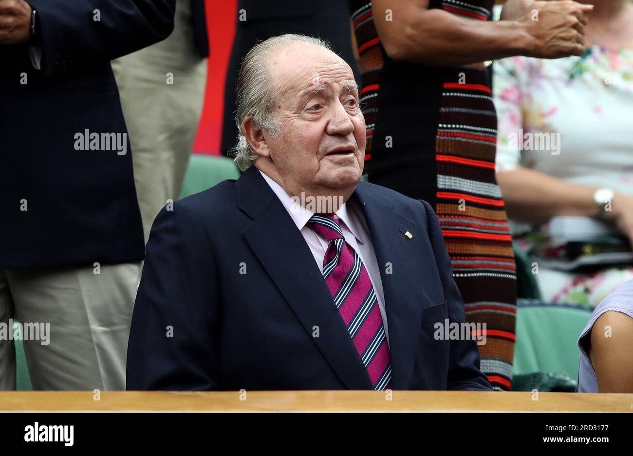 Foto del fascicolo datata 15/07/17 dell'ex re di Spagna Juan Carlos, che ha chiesto ad un giudice dell'alta Corte di respingere una richiesta di risarcimento danni presentata dall'ex amante, signora zu Sayn-Wittgenstein-Sayn. Martedì, durante un'udienza della Corte Suprema presso il complesso della Royal Courts of Justice nel centro di Londra, alla signora Collins Rice è stato detto che la signora zu Sayn-Wittgenstein-Sayn vuole più di 126 milioni di sterline di danni. Data di emissione: Martedì 18 luglio 2023. Foto Stock