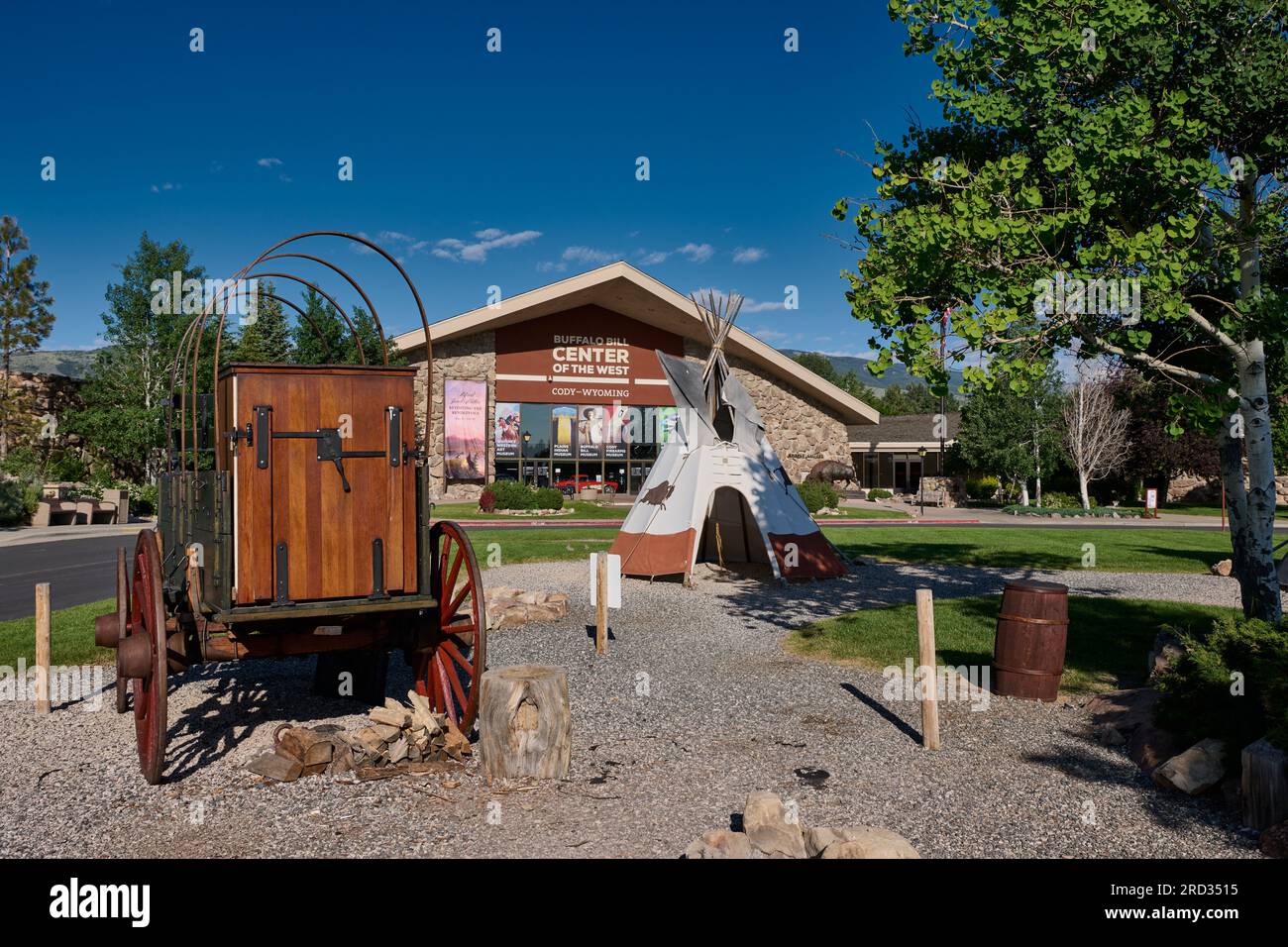 Vista esterna del Buffalo Bill Center of the West, Cody, Wyoming, Stati Uniti d'America Foto Stock