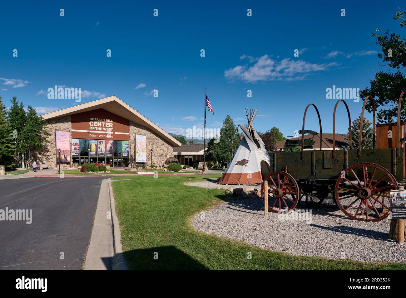 Vista esterna del Buffalo Bill Center of the West, Cody, Wyoming, Stati Uniti d'America Foto Stock