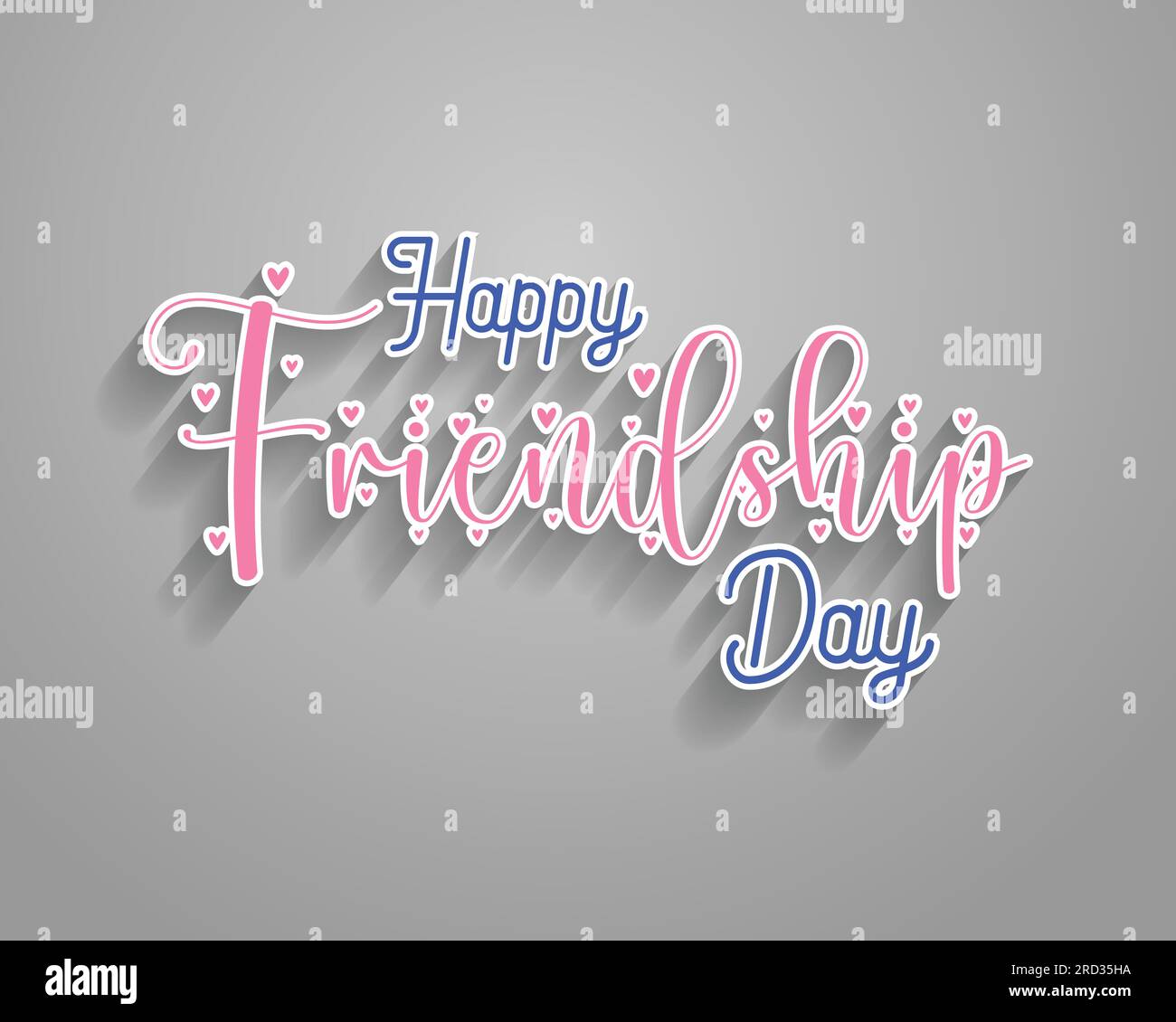 Modello creativo e modificabile per la tipografia e la scrittura del giorno dell'amicizia senza problemi Illustrazione Vettoriale