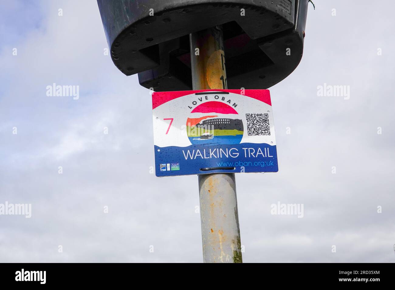 Cartello per passeggiate, Oban, North Argyll, Scozia, Regno Unito. Foto Stock
